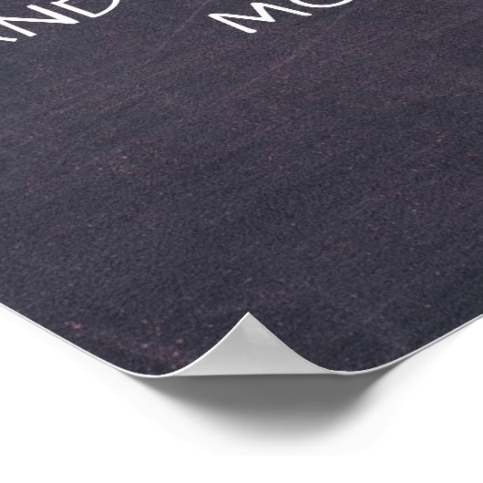 Chalkboard Black and White Unplugged Wedding Sign Poster (Hoek)