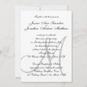 Chalkboard Black and White Wedding Invitation Kaart (Achterkant)