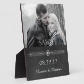 Chalkboard Black and White Wedding Photo Template Fotoplaat (Zijkant)