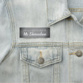 Chalkboard  Black Gray Fade Naamplaatje (In situ)