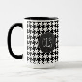  Chalkboard Black Houndstooth Mok (Links)