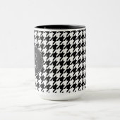  Chalkboard Black Houndstooth Mok (Midden)