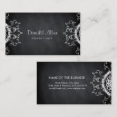 Chalkboard Black  Professional Damask Visitekaartje (Voorkant / Achterkant)