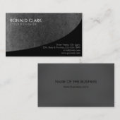Chalkboard Black Professional Plain Stone Visitekaartje (Voorkant / Achterkant)
