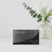 Chalkboard Black Professional Plain Stone Visitekaartje (Staand voorkant)