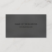 Chalkboard Black Professional Plain Stone Visitekaartje (Achterkant)