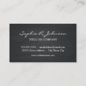 Chalkboard Black  Visitekaartje (Achterkant)