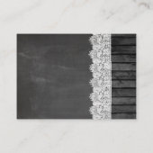 Chalkboard Black Wood Hotel Enclosure-kaarten Informatiekaartje (Achterkant)