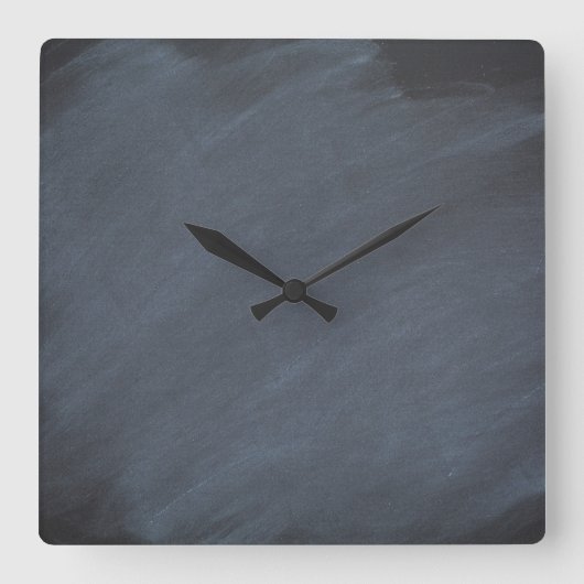 Chalkboard Blackboard Background Retro Style Vierkante Klok (Voorkant)