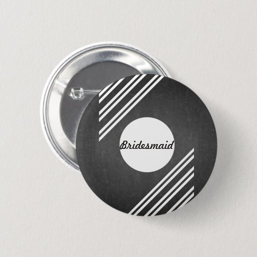 Chalkboard Blackboard Bridesmaid Ronde Button 5,7 Cm (Voorkant /achterkant)