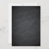 Chalkboard Blackboard Geïnspireerd Bruiloft Save T Save The Date (Achterkant)