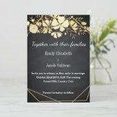 Chalkboard Blackboard Geïnspireerd Bruiloft Save T The Date (Staand voorkant)