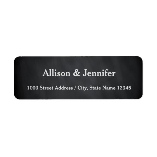 Chalkboard Blackboard Return-adres Etiket (Voorkant)