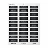 Chalkboard Blackboard Return-adres Etiket (Full Sheet)