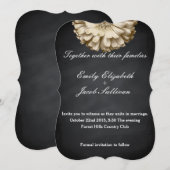 Chalkboard Blackboard Sunflower Geïnspireerd huwel Save The Date (Voorkant / Achterkant)