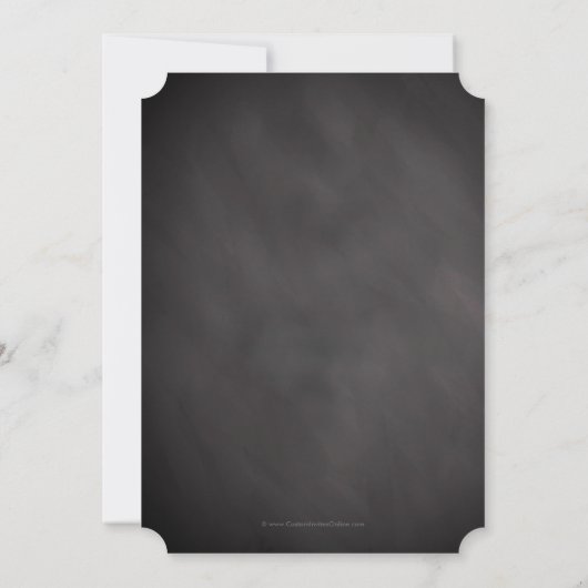 Chalkboard  Blackboard Thema Verjaardagsfeest Kaart (Achterkant)