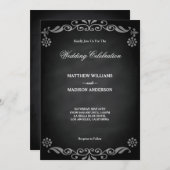 Chalkboard Blackboard Weddenschap Kaart (Voorkant / Achterkant)