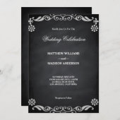 Chalkboard Blackboard Weddenschap Kaart (Voorkant / Achterkant)