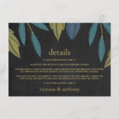 Chalkboard blad bruiloft detail invoegen informatiekaartje (Voorkant)