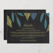 Chalkboard blad bruiloft detail invoegen informatiekaartje (Voorkant / Achterkant)