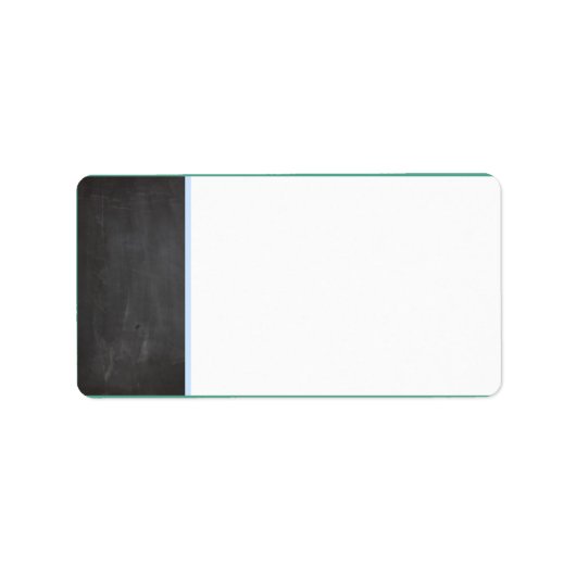 Chalkboard Blauw Bruiloft Mailing Label (Voorkant)