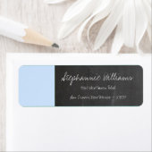 Chalkboard Blauw Bruiloft Retourlabel Etiket (Insitu)