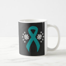 Chalkboard Blauwgroen lint Koffiemok