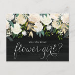 Chalkboard Bleke volken zullen je mijn Bloemenmeis Uitnodiging Briefkaart<br><div class="desc">Vraag je vrienden en familie om deel uit te maken van je bruiloft met deze florale kaart "Will You Be My Bloemenmeisje" met waterverf pinda's met gouden folie en gouden glitteraccenten met faux-alkboardachtergrond. Overeenkomende objecten zijn beschikbaar.</div>