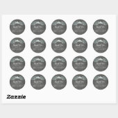 Chalkboard Bloemen Baby shower Favor Stickers (Vel)