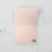 Chalkboard Bloemen Bruidsmeisje Dank u Bedankkaart (Binnen)