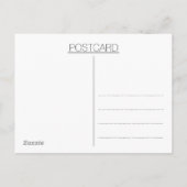 Chalkboard Bloemen Meisje Baby Aankondiging Briefk (Achterkant)