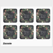 Chalkboard bloemenkrans douche gunst sticker (Vel)