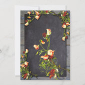 Chalkboard Bloemenrand 25ste Verjaardag Kaart (Achterkant)