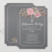 Chalkboard Bloemenuitnodiging Kaart (Voorkant / Achterkant)