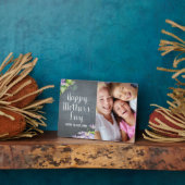 Chalkboard Bloom Moederdag Aangepast Lijst Plaque Fotoplaat (Zijkant)