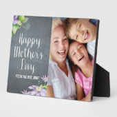 Chalkboard Bloom Moederdag Aangepast Lijst Plaque Fotoplaat (Zijkant)
