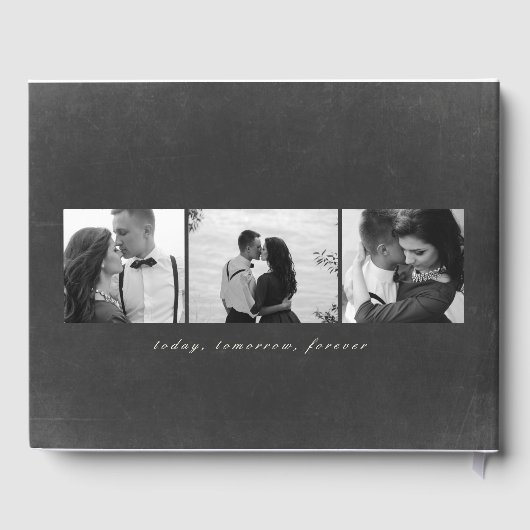 Chalkboard Bloom Wedding Guest Book Gastenboek (Achterkant)