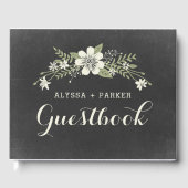 Chalkboard Bloom Wedding Guest Book Gastenboek (Voorkant)