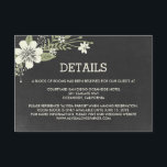 Chalkboard Blooms Bruiloft Enclosure Kaarten<br><div class="desc">Overeenkomende objecten beschikbaar. Bezoek onze winkel op BERRYBERRYSWEET.COM voor meer opties. Ontwerp © Berry Berry Sweet Design</div>