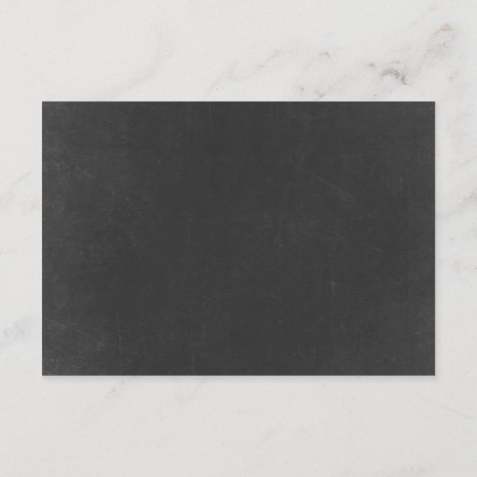 Chalkboard Blooms Bruiloft Receptie Kaarten (Achterkant)