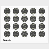 Chalkboard Blooms Favor Sticker (Vel)