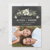 Chalkboard Blooms sparen de Datumkaarten Save The Date (Voorkant)