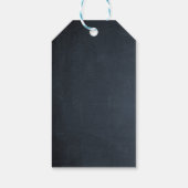 Chalkboard Blue Bar Mitzvah Dank u Cadeaulabel (Achterkant)