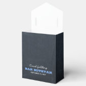 Chalkboard Blue Bar Mitzvah Favor Box Bedankdoosjes (Geopend)