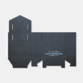 Chalkboard Blue Bar Mitzvah Favor Box Bedankdoosjes (Uitgevouwen)
