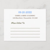 Chalkboard Blue Bar Mitzvah Foto opslaan van de da Aankondigingskaart (Achterkant)