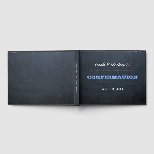 Chalkboard Blue Bevestiging Gastenboek (Volledig)