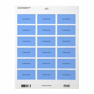 Chalkboard Blue Coordinating Adresetiketten Etiket