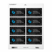 Chalkboard Blue Feet Baby shower Address Label (Full Sheet)