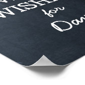 Chalkboard Blue Gift Table Sign. Poster (Hoek)